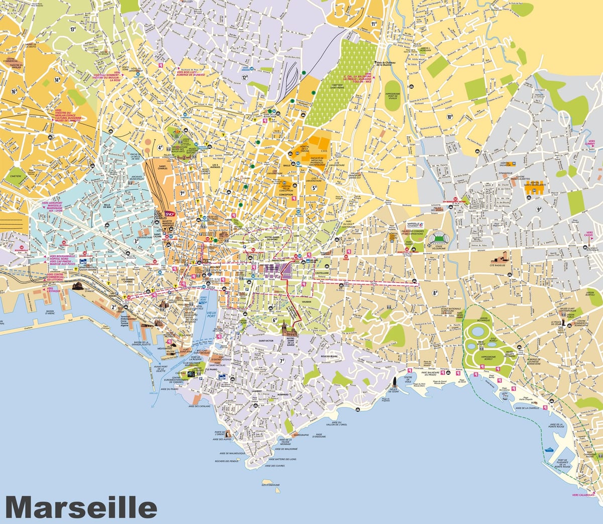 Marseille ನಕ್ಷೆ ಪಿಡಿಎಫ್