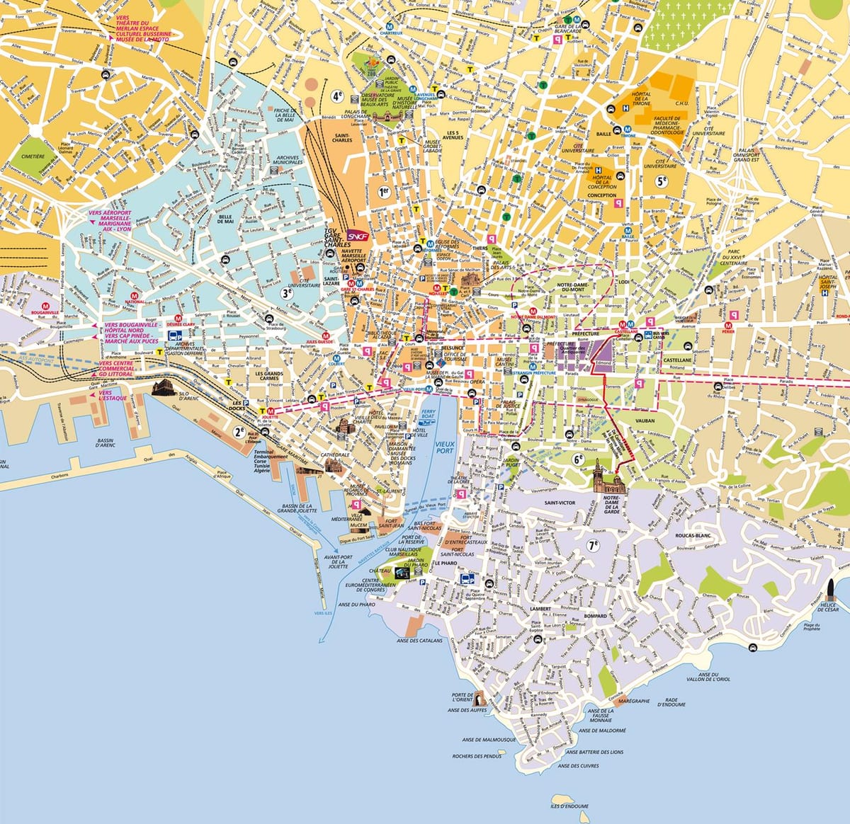 ನಕ್ಷೆ Marseille ಉಪನಗರ