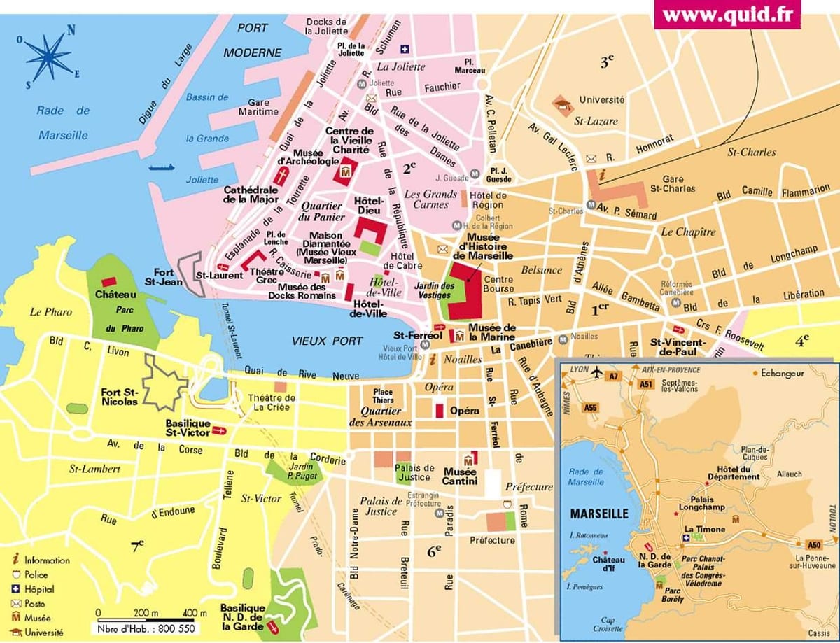 Marseille ಫ್ರಾನ್ಸ್ ನಕ್ಷೆ ನಗರ