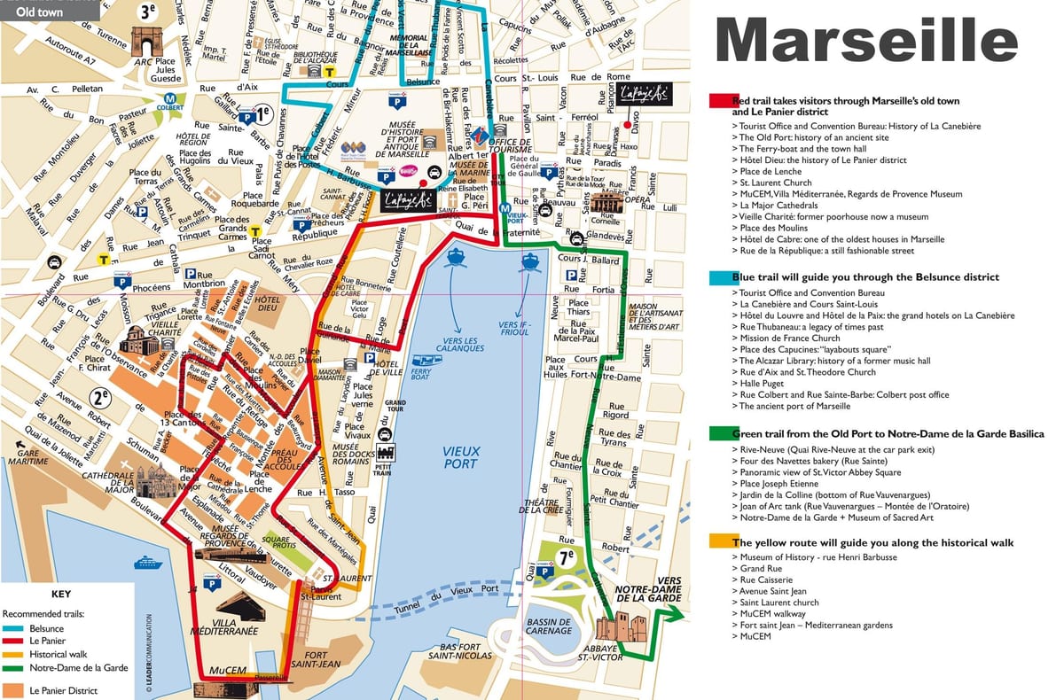 ನಕ್ಷೆ Marseille ವಾಕಿಂಗ್ ಪ್ರವಾಸ