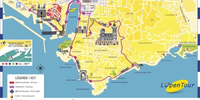 Marseille ಹಾಪ್ ಆನ್ ಹಾಪ್ ಆಫ್ ಬಸ್ ಮಾರ್ಗ ನಕ್ಷೆ