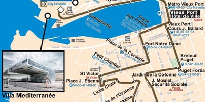 ನಕ್ಷೆ Marseille ಬಸ್ 60 ನಕ್ಷೆ