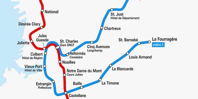 Marseille ಮೆಟ್ರೋ ನಕ್ಷೆ ಪಿಡಿಎಫ್